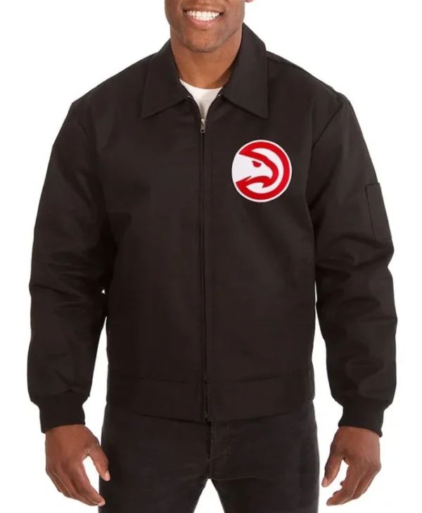 Workwear Atlanta Hawks Black Full-Zip Cotton Jacket