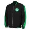 Boston Celtics Black Full-Zip Varsity Jacket