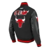 Shop Black Chicago Bulls City Ransom Classic Rib WoolLeather Varsity Jacket