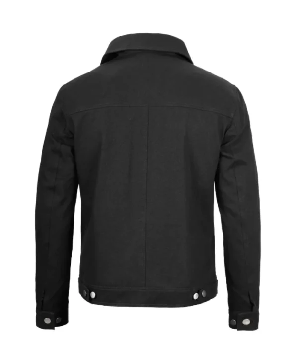 Men's Black Cotton Trucker Jacket