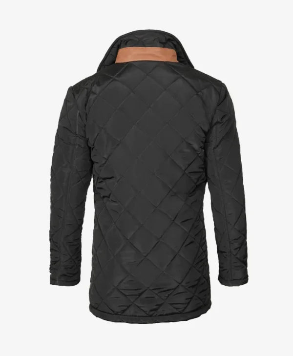 Mens Black Quilted Coat