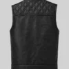 Black Ranger Club Style Leather Biker Vest For Mens