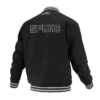 San Antonio Spurs Logoman Shadow Black Varsity Jacket