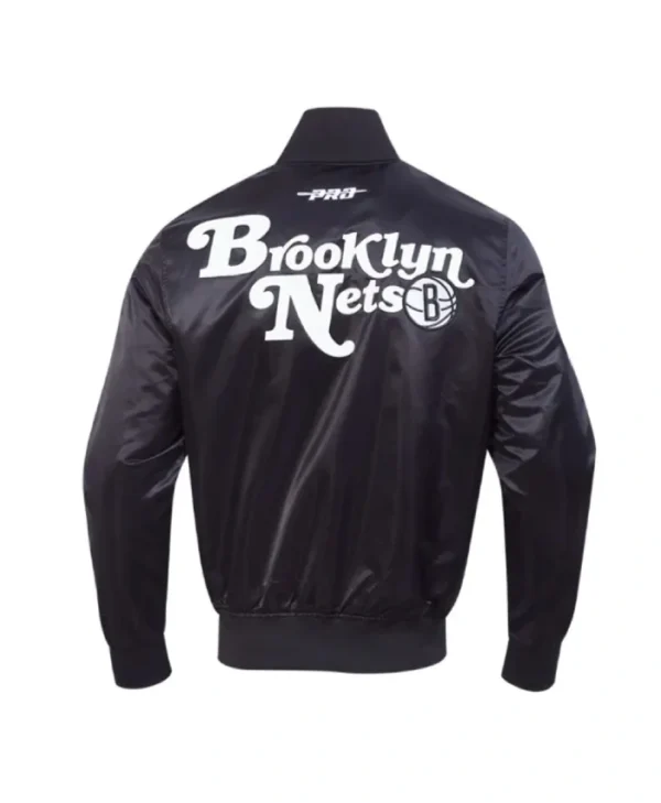 Brooklyn Nets Souvenir Satin Gray Jacket