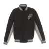 San Antonio Spurs Full-Snap Varsity Wool Black and Gray Jacket