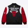 Chicago Bulls Team Origins Black and Red Satin Jacket