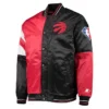 75th Anniversary Toronto Raptors Leader Color Full-Snap Satin Jacket