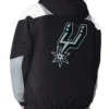 San Antonio Spurs Charger Pullover Half-Zip BlackSilver Jacket