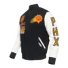 Shop Phoenix Suns Animal Print Varsity WoolLeather Jacket