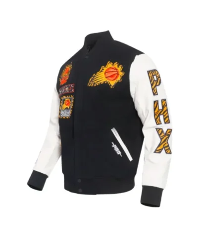 Shop Phoenix Suns Animal Print Varsity WoolLeather Jacket