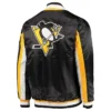 BlackYellow Pittsburgh Penguins The Ace Satin Jacket