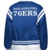 Philadelphia 76ers Blue Full Count Satin Jacket
