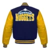 Denver Nuggets NBA Varsity Blue and Yellow Jacket