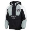 BlackGray Brooklyn Nets Body Check Half-Zip Jacket