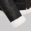 Bomber Leather Removable Hooded Jacket Women