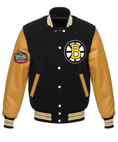 Boston Bruins Full Snap Varsity Wool Jackets