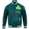 Shop Kelly Green Boston Celtics 202425 City Edition Full-Snap Satin Jacket