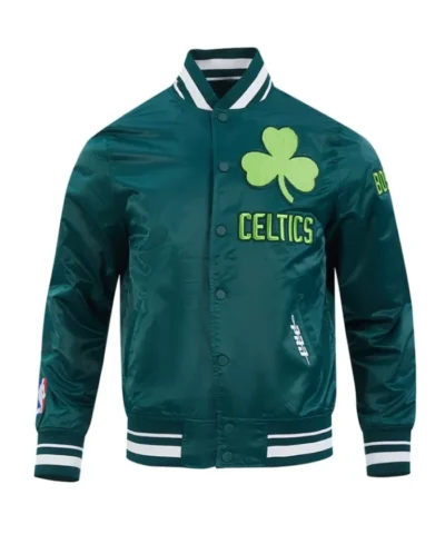 Shop Kelly Green Boston Celtics 202425 City Edition Full-Snap Satin Jacket