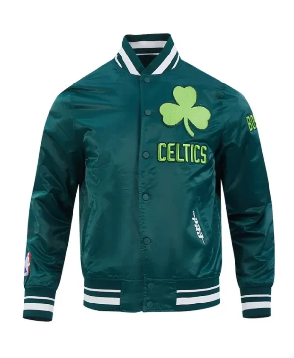 Shop Kelly Green Boston Celtics 202425 City Edition Full-Snap Satin Jacket
