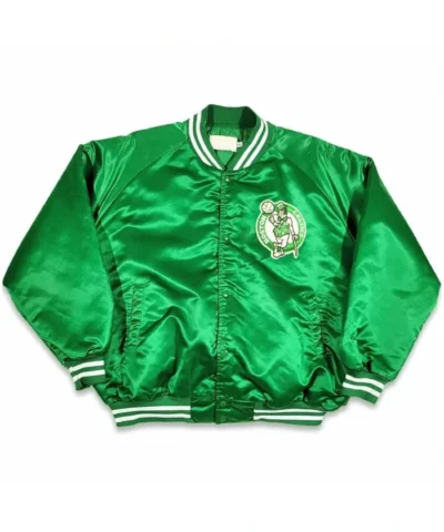 80’s Boston Celtics Full-Snap Green Satin Jacket
