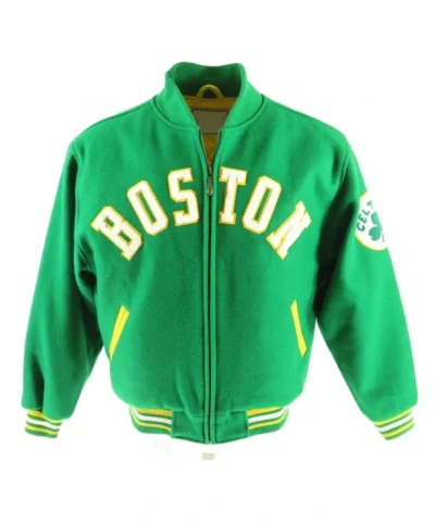NBA Classic Boston Green Varsity Full-Zip Wool Jacket