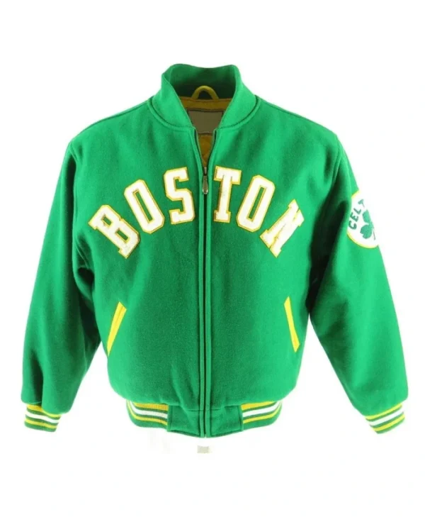 NBA Classic Boston Green Varsity Full-Zip Wool Jacket