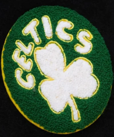 Boston Celtics Black Out Varsity WoolLeather Black Jacket