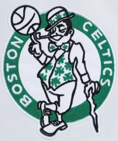 Boston Celtics City Collection White Varsity Jacket