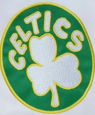 Boston Celtics City Collection White Satin Full-Snap Varsity Jacket