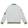 Boston Celtics City Collection White Satin Full-Varsity Jacket