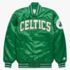Classic Boston Celtics Full-Snap Satin Jacket