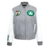 Classic NBA Boston Celtics Varsity Full-Zip WoolLeather Jacket
