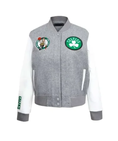 Classic NBA Boston Celtics Varsity Full-Zip WoolLeather Jacket