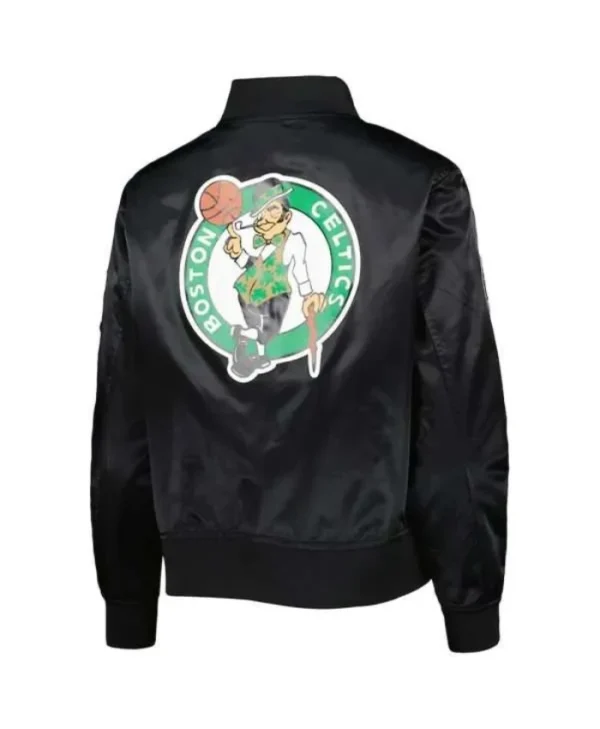 Boston Celtics Classics Black Satin Jacket