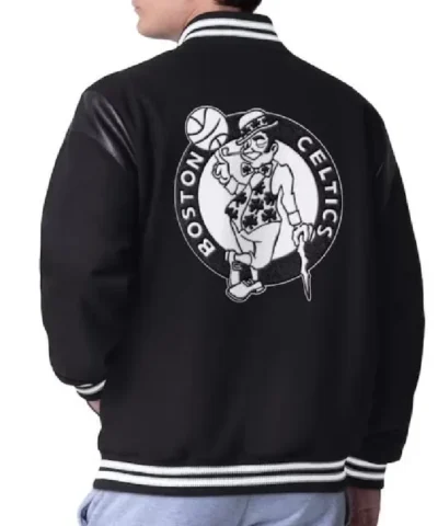 Boston Celtics Clutch Hitter Black Varsity Jacket
