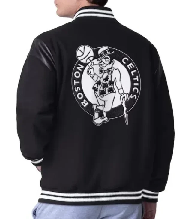 Boston Celtics Clutch Hitter Black Varsity Jacket