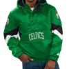 Boston Celtics Force Play Half-Zip Kelly Green Hoodie Jacket