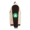 Boston Celtics Full-Snap Wool Cream & Black Varsity Jacket