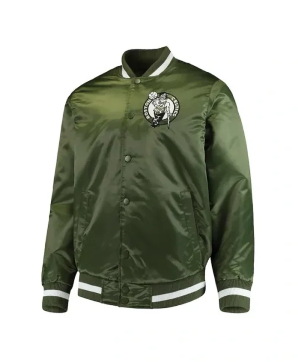 Buy Boston Celtics Satin Full-Snap Green Varsity Jacket