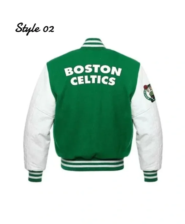 Shop Boston Celtics Green and White Varsity Jacket