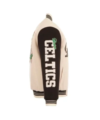 Boston Celtics Cream and Black Jacket