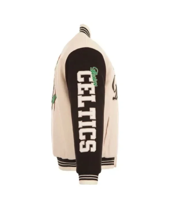 Boston Celtics Cream and Black Jacket