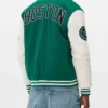 Boston Celtics Green and Off White Varsity Jacket