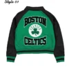 Boston Celtics Green and Black Throwback Jacket