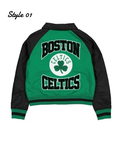 Boston Celtics Green and Black Throwback Jacket