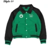Boston Celtics Throwback Nylon Green and Black Jacket