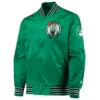 Classic Boston Celtics Bomber Full-Snap Satin Jacket