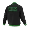Boston Celtics Logoman Shadow Black Varsity Jacket