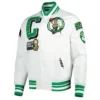 Capsule Boston Celtics Mash Up Full-Snap White Jacket