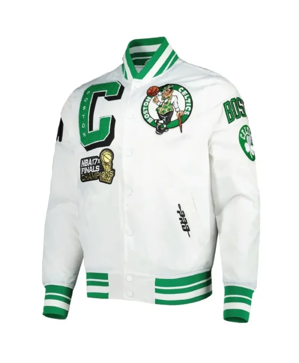 Capsule Boston Celtics Mash Up Full-Snap White Jacket